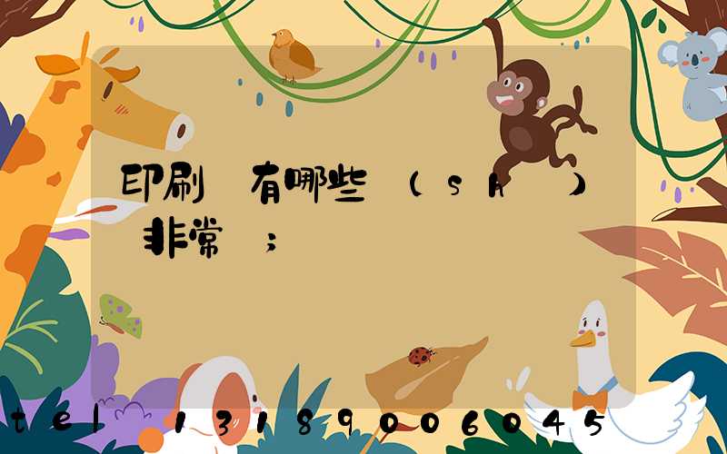 印刷廠有哪些設(shè)備非常貴