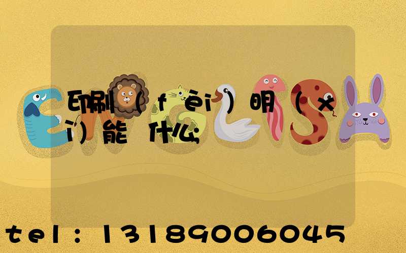 印刷費(fèi)明細(xì)能編什么