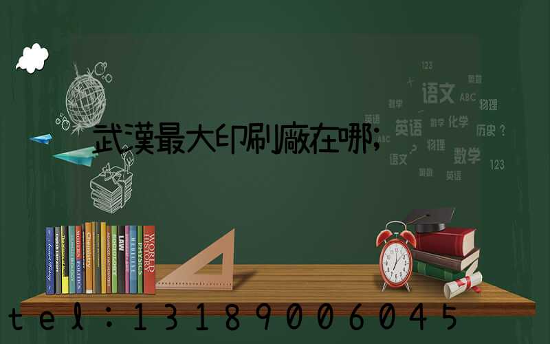 武漢最大印刷廠在哪