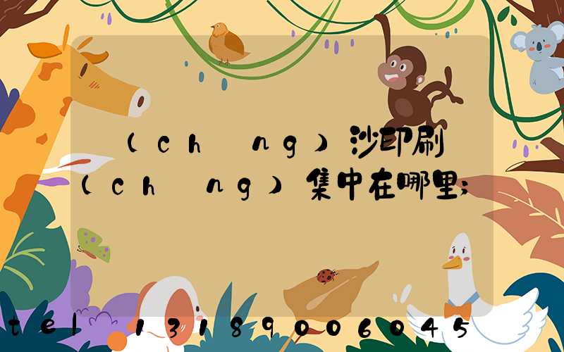 長(cháng)沙印刷廠(chǎng)集中在哪里