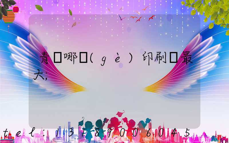 青島哪個(gè)印刷廠最大